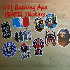(10) Bathing Ape Sticker Lot